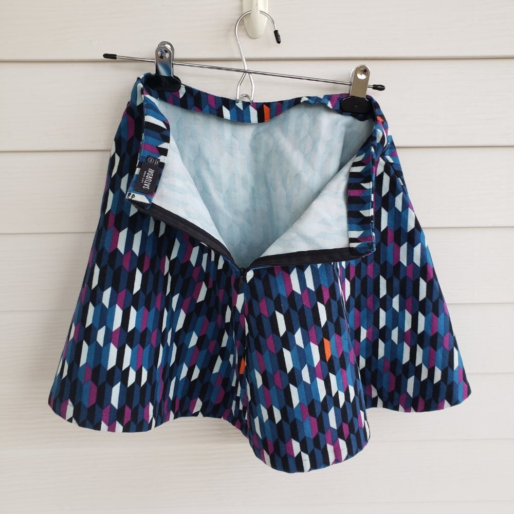 Kate Spade Saturday A-line canvas mini skater skirt - Picture 4 of 6